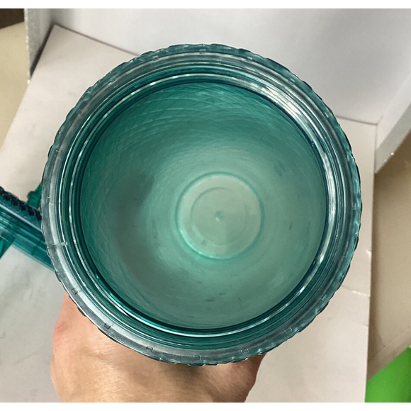 Starbucks Spring Teal Jeweled Green Blue Ombre Cup Tumbler 24 OZ W/Mermaid Logo - Picture 6 of 8